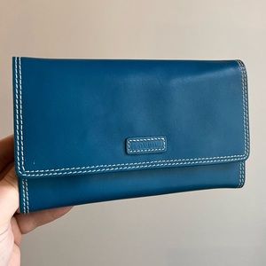Fossil leather travel jewelry wallet